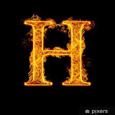 Sticker Fire Alphabet Letter H Pixers Uk