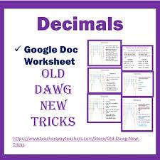 Decimals Google Doc Assignment Made