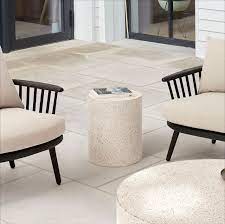 Terrazzo Drum Outdoor Round Side Table