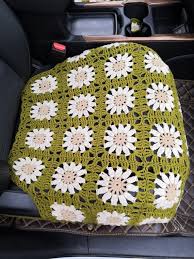 Car Seat Cover Crochet Sunflower Seat