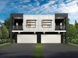 Modern Duplex Design Dimensioned Floor
