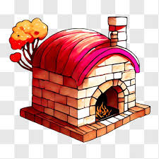 Brick Oven With Fire Ilration Png