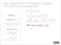 Derivation Of Kinematic Equation 4