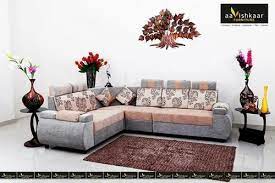 Aavishkaar Wooden L Shaped Sofa With