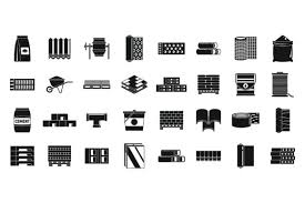 Building Construction Materials Icons