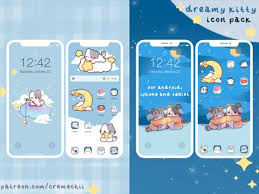 Dreamy Kitty App Icon Set Kawaii