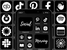 Ios 14 Black App Icons Bold Icon Pack