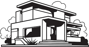 Innovation Sketch Icon For Duplex House