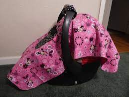 Minnie Mouse Car Seat Canopy W Bow In