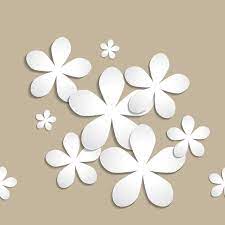 Abstract 3d Paper Flower Vector Pattern