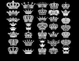 Hand Drawn Royal Crown Icon Set Of