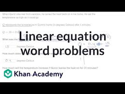 Linear Equation Word Problems