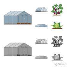 Plant Icon Set Of Greenhouse Posters