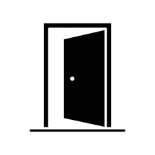 Opened Door Icon Simple Solid Style
