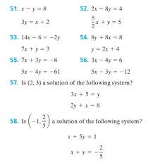Solve The Following Systems