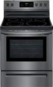 30 Electric Range Black Stainless