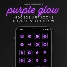 1400 Purple Neon Glow Ios Iphone App