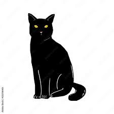 Black Cat Icon Symbol Stock