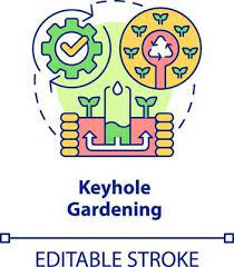Keyhole Gardening Concept Icon