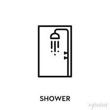 Shower Vector Icon Bath Sign Symbol