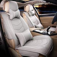 White Leather Car Seat Cover