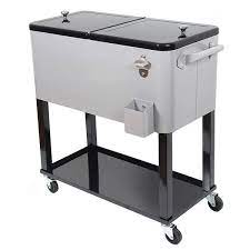 Stainless Steel Rolling Patio Cooler