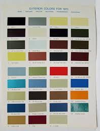 1970 Ford Exterior Color Paint Chips