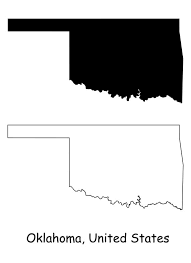 Oklahoma Map Svg Ok Usa United States