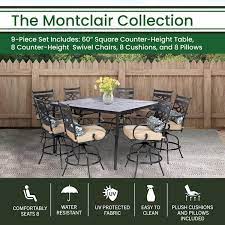 Outdoor Dining Set With Tan Cushions