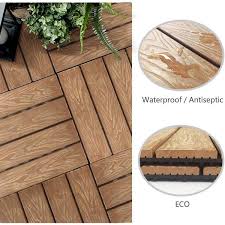 Teak Interlocking Patio Flooring Wood