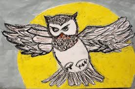 Oil Pastel Owl Art Lesson Deep Space