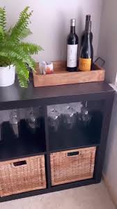 Basic Ikea Cabinet Into Plush Wine Bar