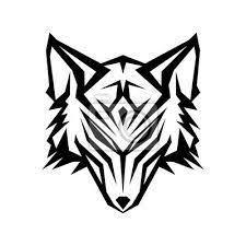 Abstract Head Wolf Icon With Color