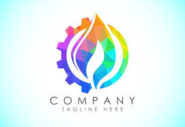 Polygonal Fire Flame Logo Icon Low Poly