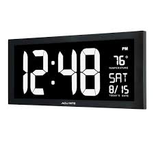 Acurite 76102m Oversized Led Clock With Indoor Temperature Date And Fold Out Stand 18