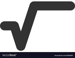 Sqrt Flat Icon Royalty Free Vector