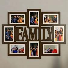 Mdf Wood Brown Family Hanging Photo