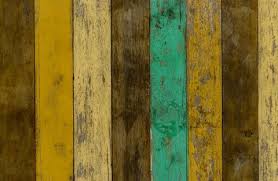 Yellow Green And Brown Wooden Wall