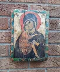 Icon Of Virgin Mary Religious Symbol