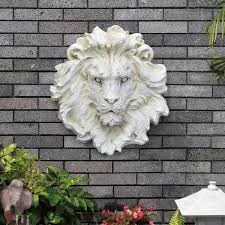 565mm Outdoor Lion Head Wall Decor