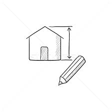 House Design Sketch Icon Vector
