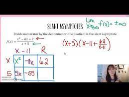 Precalculus Finding Slant Asymptotes