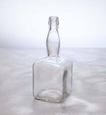 Vintage Plabbey Co Bottle Clear Glass