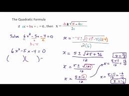 The Quadratic Formula And X Intercepts