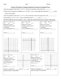 Graphing Quadratic Functions In