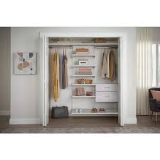 White Adjustable Closet Organizer