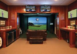 A Man Cave For Golfers Traditional