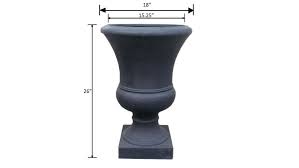 Black Fiberglass Planter At