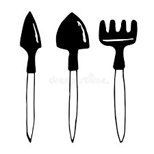 Rake Hand Drawn Doodle Gardening Tools