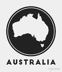 Australia Icon Round Logo With Country